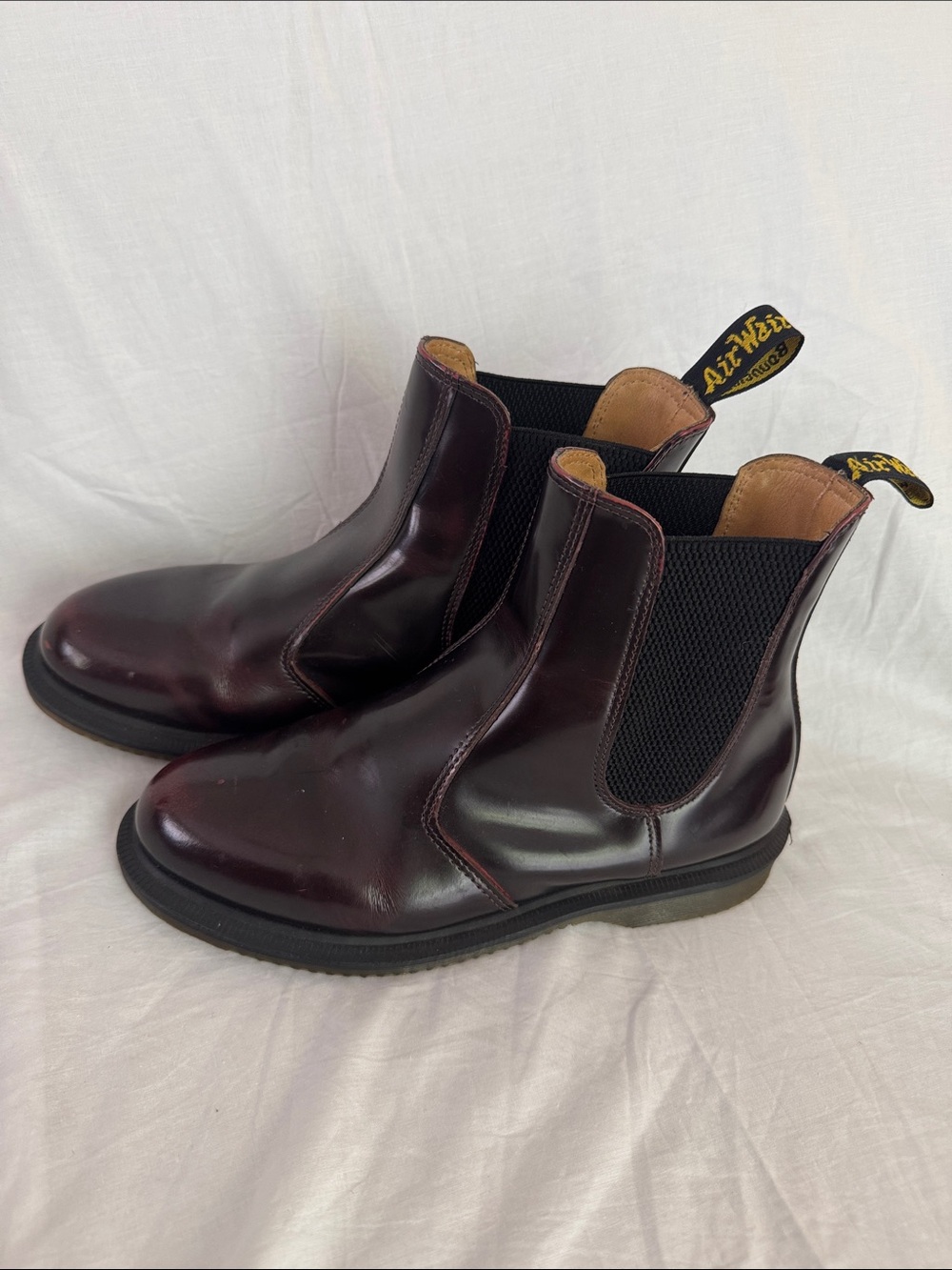 Dr. Martens Women's Burgundy FLORA Boots